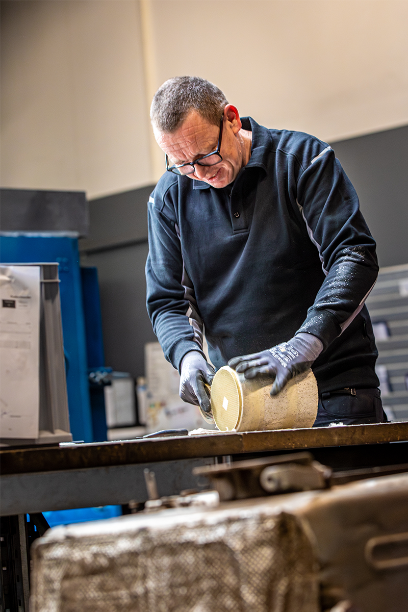 Montage der Lagerungsmatte