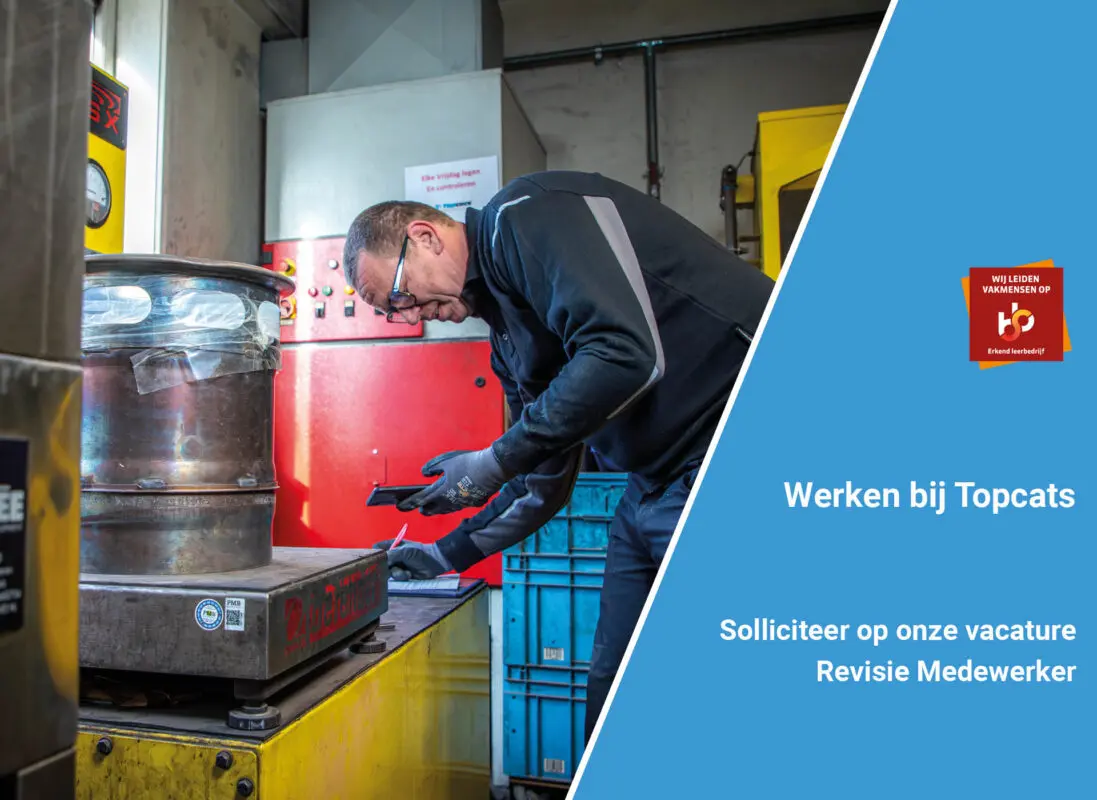 Vacature banner - Revisie Medewerker Topcats