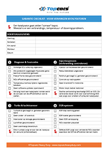 checklist voor controle oorzaak van falende katalysator - copyright Topcats